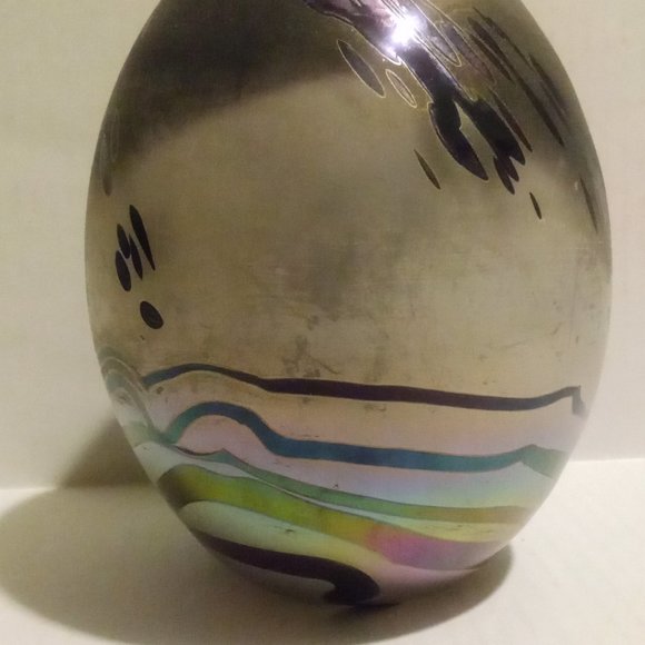 Vintage L.C. Tiffany Favrile Pulled Feather Iridescent Art Glass Vase Signed - Picture 2 of 15